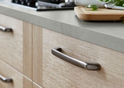 Poignée de meuble de cuisine GoodHome Condio Argent L. 22.5 cm, 2 pièces
