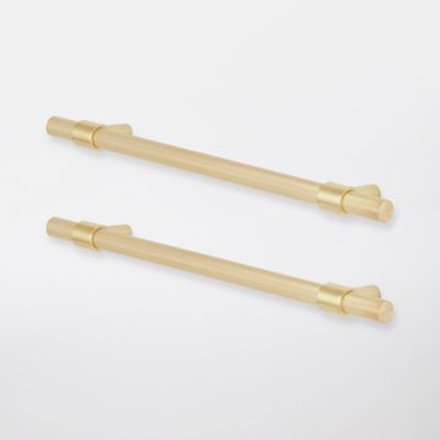 Poignée de meuble de cuisine GoodHome Dukkah doré L. 25,7 cm, 2 pièces