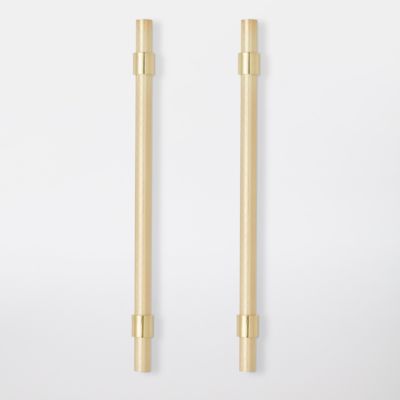 Poignée de meuble de cuisine GoodHome Dukkah doré L. 25,7 cm, 2 pièces