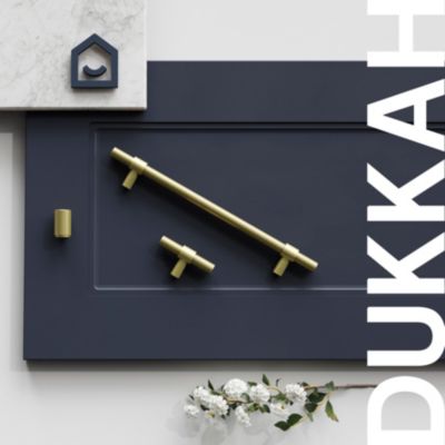 Poignée de meuble de cuisine GoodHome Dukkah doré L. 25,7 cm, 2 pièces