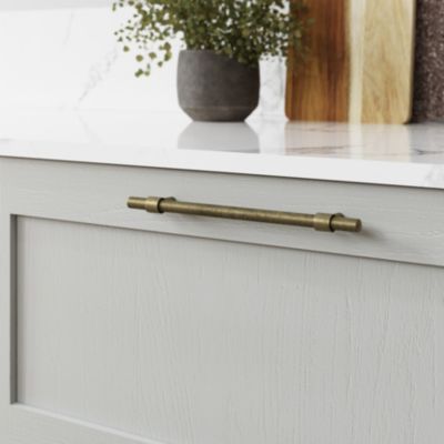 Poignée de meuble de cuisine GoodHome Dukkah effet laiton L. 25,7 cm, 2 pièces