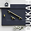 Poignée de meuble de cuisine GoodHome Dukkah effet laiton L. 25,7 cm, 2 pièces