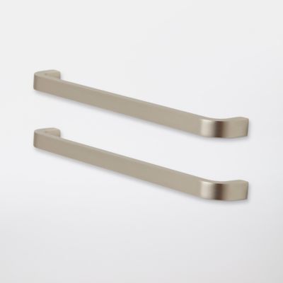 Poignée de meuble de cuisine GoodHome Epazote effet nickel L. 20 cm, 2 pièces