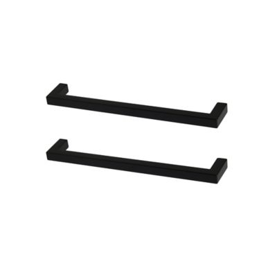 Poignée de meuble de cuisine GoodHome Golpar noir L. 16,9 cm, 2 pièces