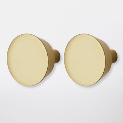 Poignée de meuble de cuisine GoodHome Gomasio Or L. 2.6 cm, 2 pièces
