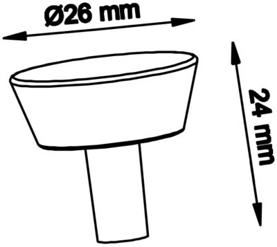 Poignée de meuble de cuisine GoodHome Gomasio Or L. 2.6 cm, 2 pièces