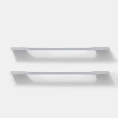 Poignée de meuble de cuisine GoodHome Hikide Argent L. 35.2 cm, 2 pièces