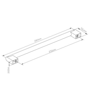 Poignée de meuble de cuisine GoodHome Khara Argent L. 28.4 cm, 2 pièces
