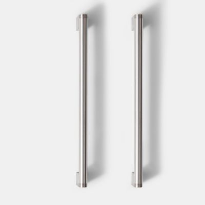 Poignée de meuble de cuisine GoodHome Khara Argent L. 28.4 cm, 2 pièces