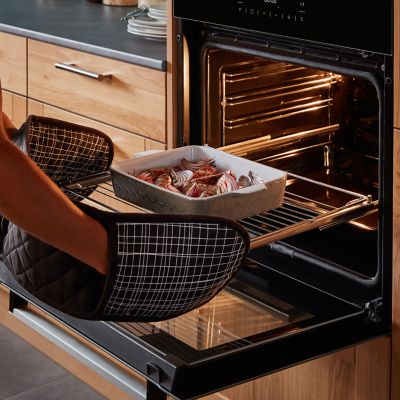 Poignée de meuble de cuisine GoodHome Khara Argent L. 28.4 cm, 2 pièces