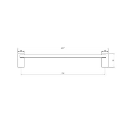 Poignée de meuble de cuisine GoodHome Mulco Blanc L. 20.7 cm, 2 pièces