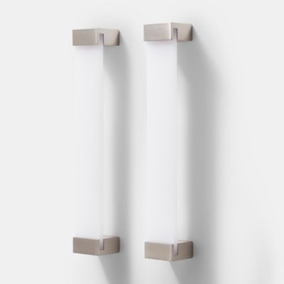 Poignée de meuble de cuisine GoodHome Mulco Blanc L. 20.7 cm, 2 pièces