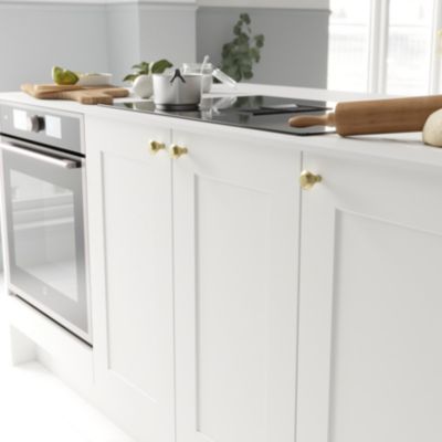 Poignée de meuble de cuisine GoodHome Noix de muscade effet laiton L. 3,2 cm, 2 pièces