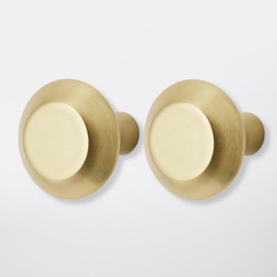Poignée de meuble de cuisine GoodHome Nutmeg Or L. 3.2 cm, 2 pièces