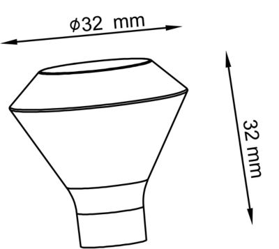 Poignée de meuble de cuisine GoodHome Nutmeg Or L. 3.2 cm, 2 pièces