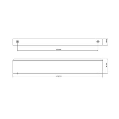 Poignée de meuble de cuisine GoodHome Pequin effet inox L. 25 cm, 2 pièces