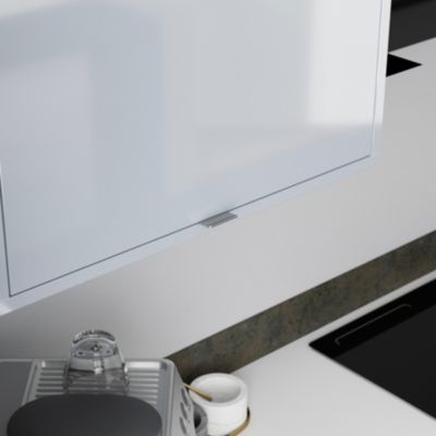 Poignée de meuble de cuisine GoodHome Pequin effet inox L. 5 cm, 2 pièces