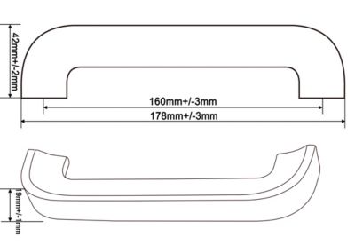 Poignée de meuble de cuisine GoodHome Ruta effet chêne L. 17,8 cm, 2 pièces