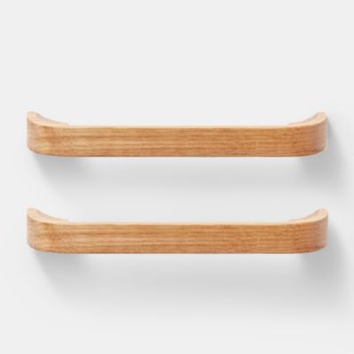 Poignée de meuble de cuisine GoodHome Ruta effet chêne L. 17,8 cm, 2 pièces