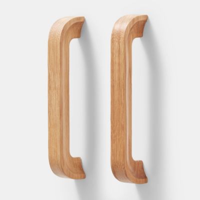 Poignée de meuble de cuisine GoodHome Ruta effet chêne L. 17,8 cm, 2 pièces