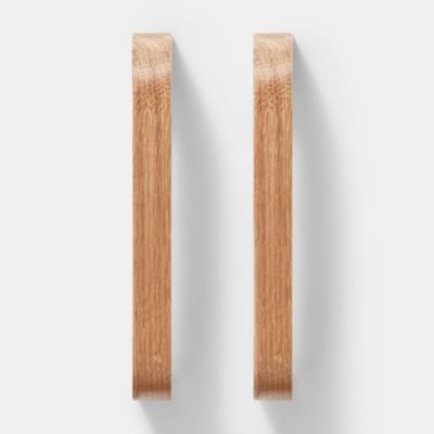 Poignée de meuble de cuisine GoodHome Ruta effet chêne L. 17,8 cm, 2 pièces
