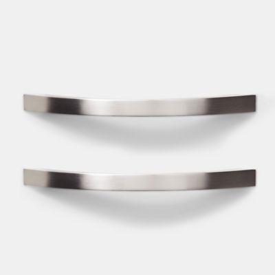 Poignée de meuble de cuisine GoodHome Sabaku Argent L. 26 cm, 2 pièces