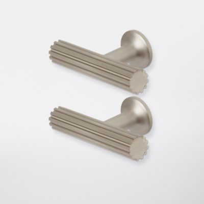 Poignée de meuble de cuisine GoodHome Sumac Argent L. 6 cm, 2 pièces