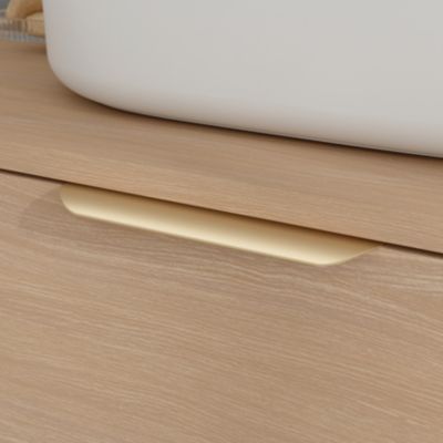 Poignée de meuble de salle de bains Kentia L.20 cm doré