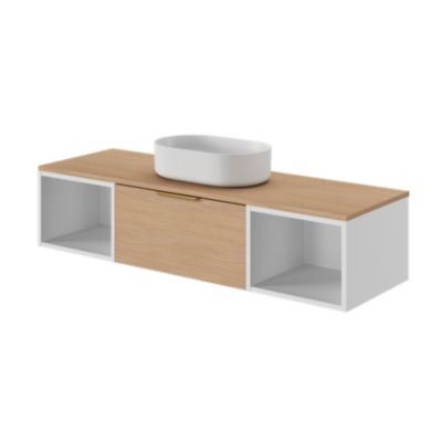 Poignée de meuble de salle de bains Kentia L.20 cm doré
