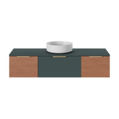 Poignée de meuble de salle de bains Kentia L.20 cm doré
