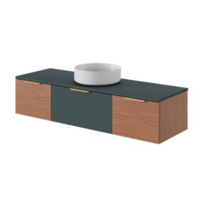 Poignée de meuble de salle de bains Kentia L.20 cm doré