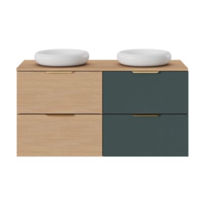 Poignée de meuble de salle de bains Kentia L.20 cm doré