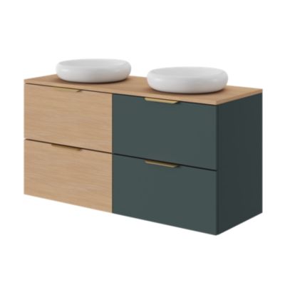 Poignée de meuble de salle de bains Kentia L.20 cm doré