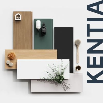 Poignée de meuble de salle de bains Kentia L.20 cm noir mat