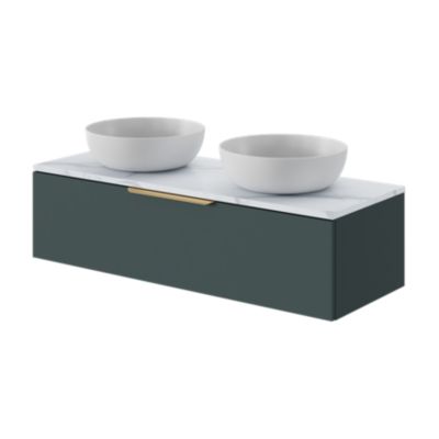 Poignée de meuble de salle de bains Kentia L.35 cm doré