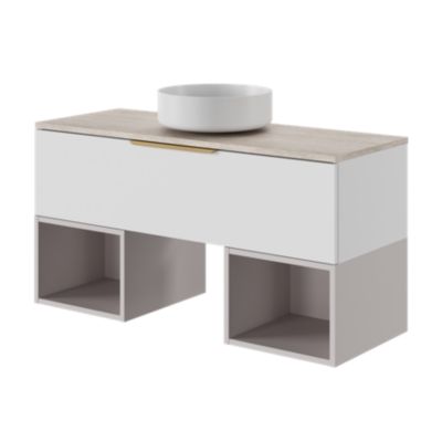 Poignée de meuble de salle de bains Kentia L.35 cm doré