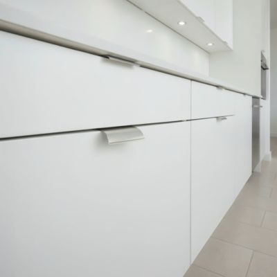 Poignée de meuble de salle de bains l.5 cm aluminium chrome brossé Imandra