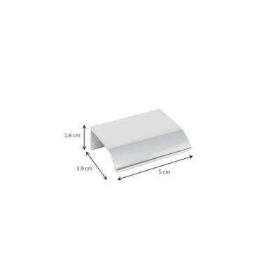 Poignée de meuble de salle de bains l.5 cm aluminium chrome brossé Imandra