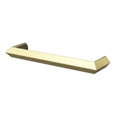 Poignée de meuble Droit GoodHome Keri effet laiton satin doré l.106mm x l.11mm x H. 27mm entraxe 96mm