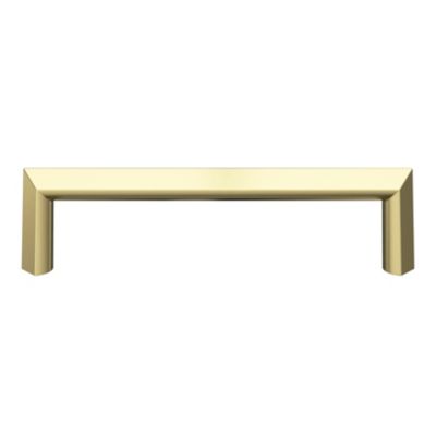 Poignée de meuble Droit GoodHome Keri effet laiton satin doré l.106mm x l.11mm x H. 27mm entraxe 96mm