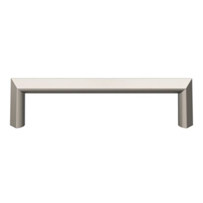 Poignée de meuble Droit GoodHome Keri effet nickel satin gris l.106mm x l.11mm x H. 27mm entraxe 96mm