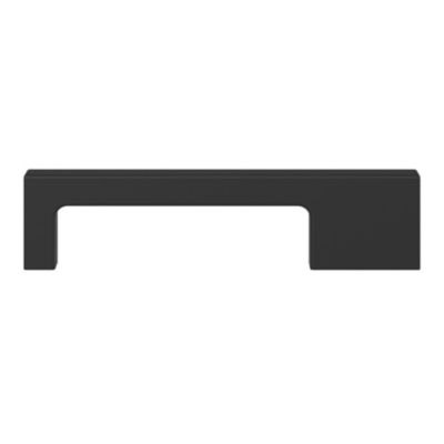 Poignée de meuble Droit GoodHome Skej aluminium mat noir l.126mm x l.7mm x H. 30mm entraxe 96mm