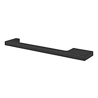 Poignée de meuble Droit GoodHome Skej aluminium mat noir l.158mm x l.7mm x H. 30mm entraxe 128mm
