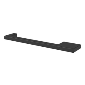 Poignée de meuble Droit GoodHome Skej aluminium mat noir l.158mm x l.7mm x H. 30mm entraxe 128mm