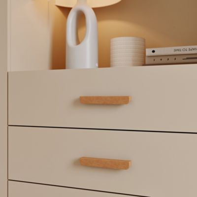 Poignée de meuble effet chêne, entraxe 128 mm GoodHome Minzh