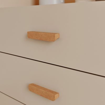 Poignée de meuble effet chêne, entraxe 96 mm GoodHome Minzh