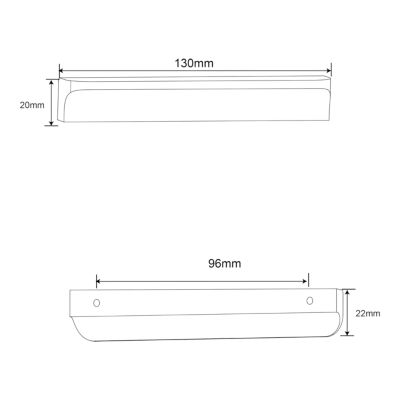 Poignée de meuble effet chêne, entraxe 96 mm GoodHome Minzh