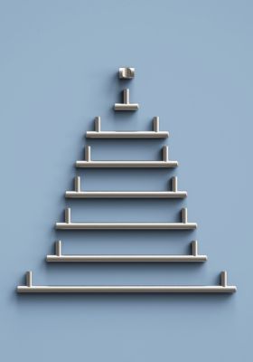 Poignée de meuble en T GoodHome Dizel acier effet nickel satin gris l.360mm x l.12mm x H. 35mm entraxe 320mm