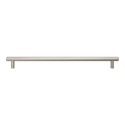 Poignée de meuble en T GoodHome Dizel acier effet nickel satin gris l.360mm x l.12mm x H. 35mm entraxe 320mm