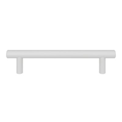 Poignée de meuble en T GoodHome Dizel acier mat blanc l.168mm x l.12mm x H. 35mm entraxe 128mm